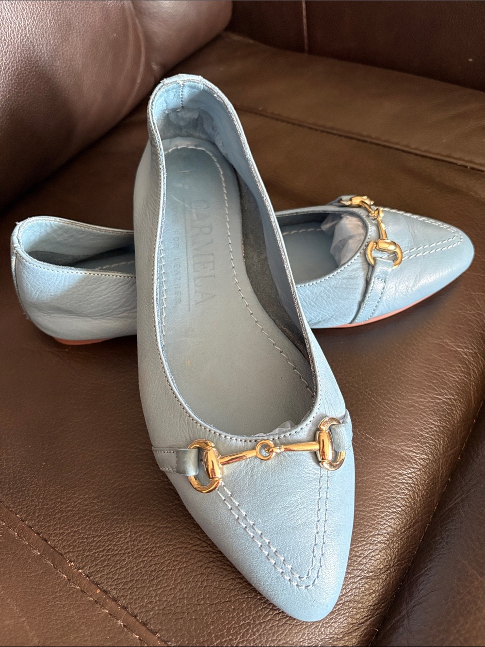 Shoes. Unbelievably comfortable
Luxury, Quality, Comfort. 
Beautiful Blue.
Spain